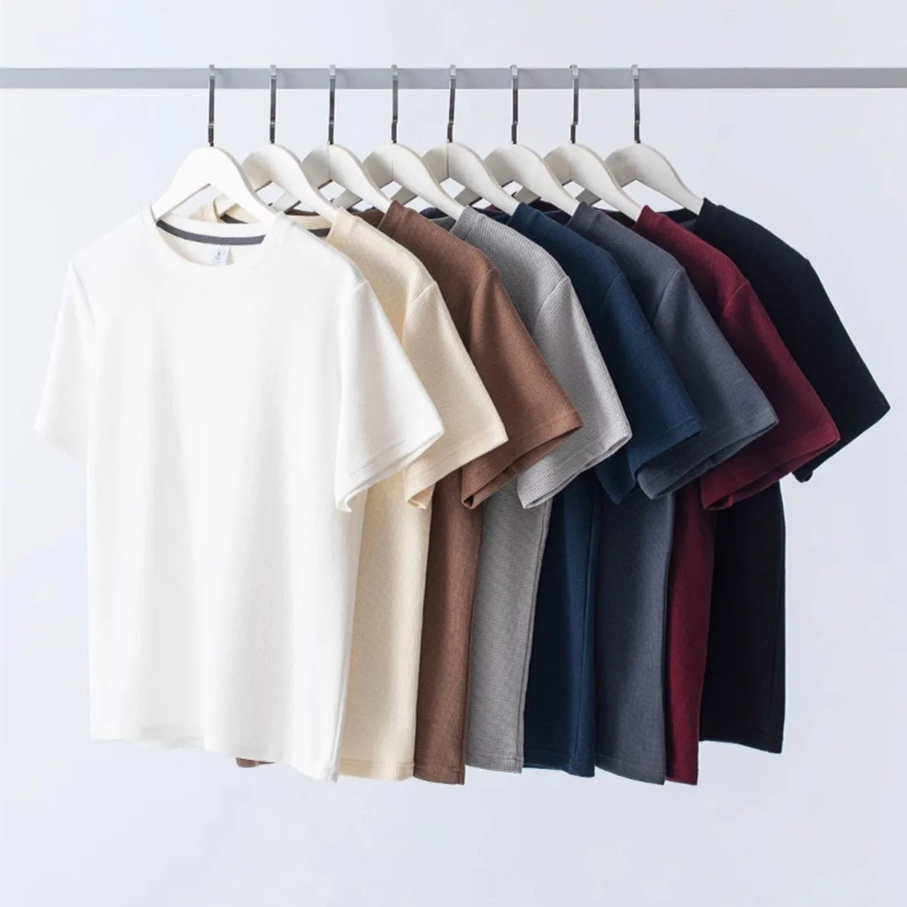 Lightweight Waffle Knit T-Shirt – Men’s Casual Wear
